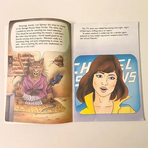 Vintage 1991 TMNT Ninja Turtles Code Name Chameleon A Storybook Adventure - Picture 9 of 13